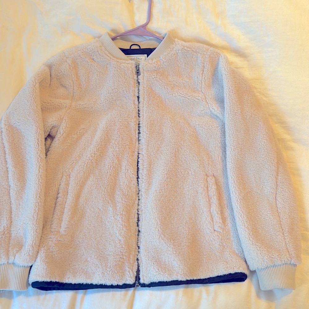 Fat face fluffy bomber jacket